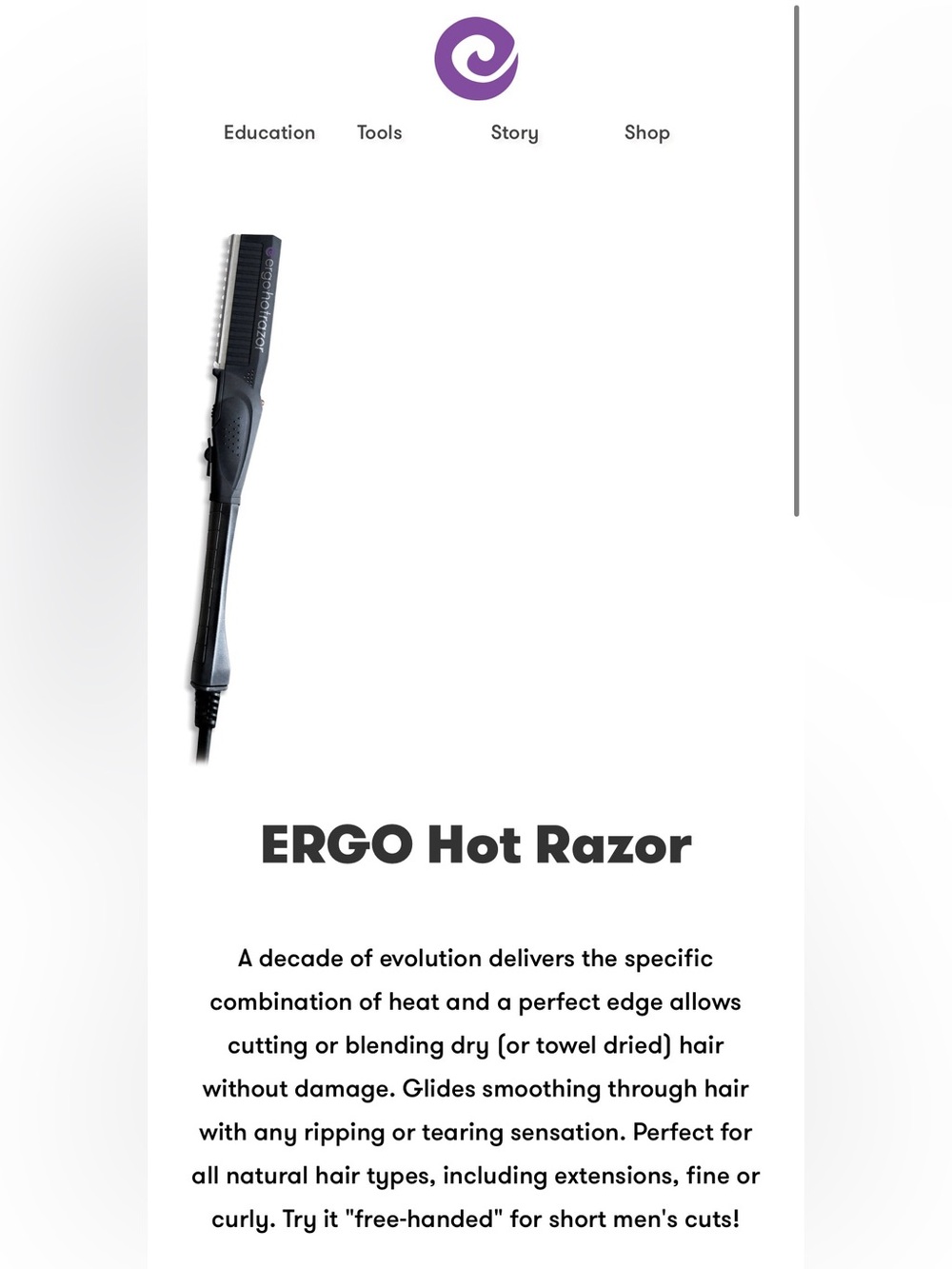 ERGO Professional Hot Razor – Heated Styling & Texturizing Tool NIB - Picture 3 of 8
